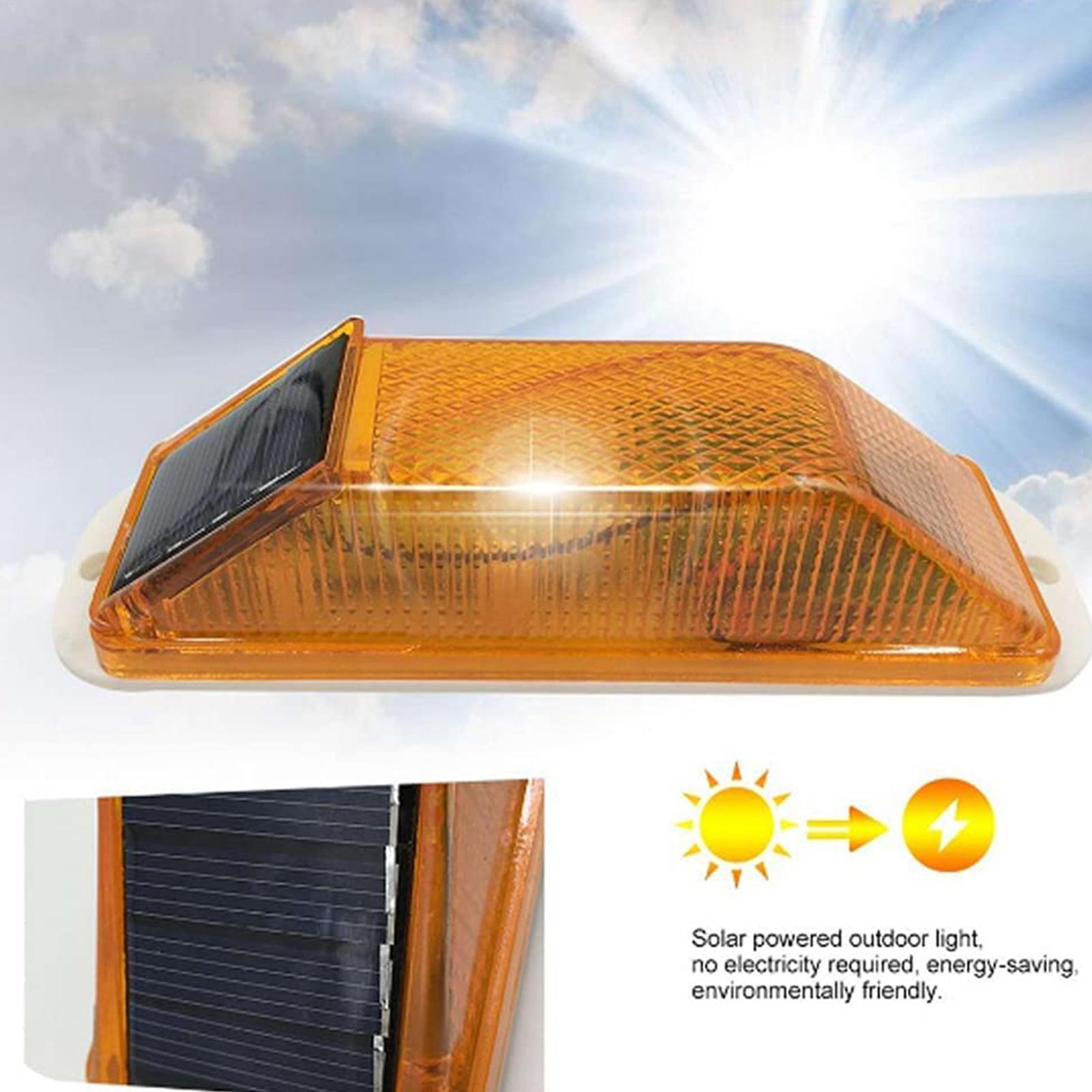 Car Accessories For Night Driving - LED Solar Strobe Warning Lamp Solar