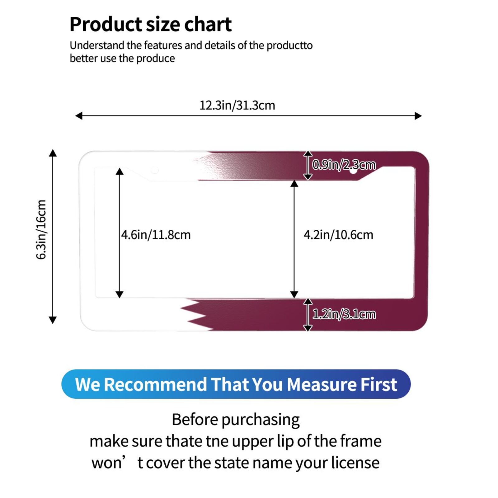 Flag of Qatar Pattern License  - огляд і ціна Car Accessories Qatar