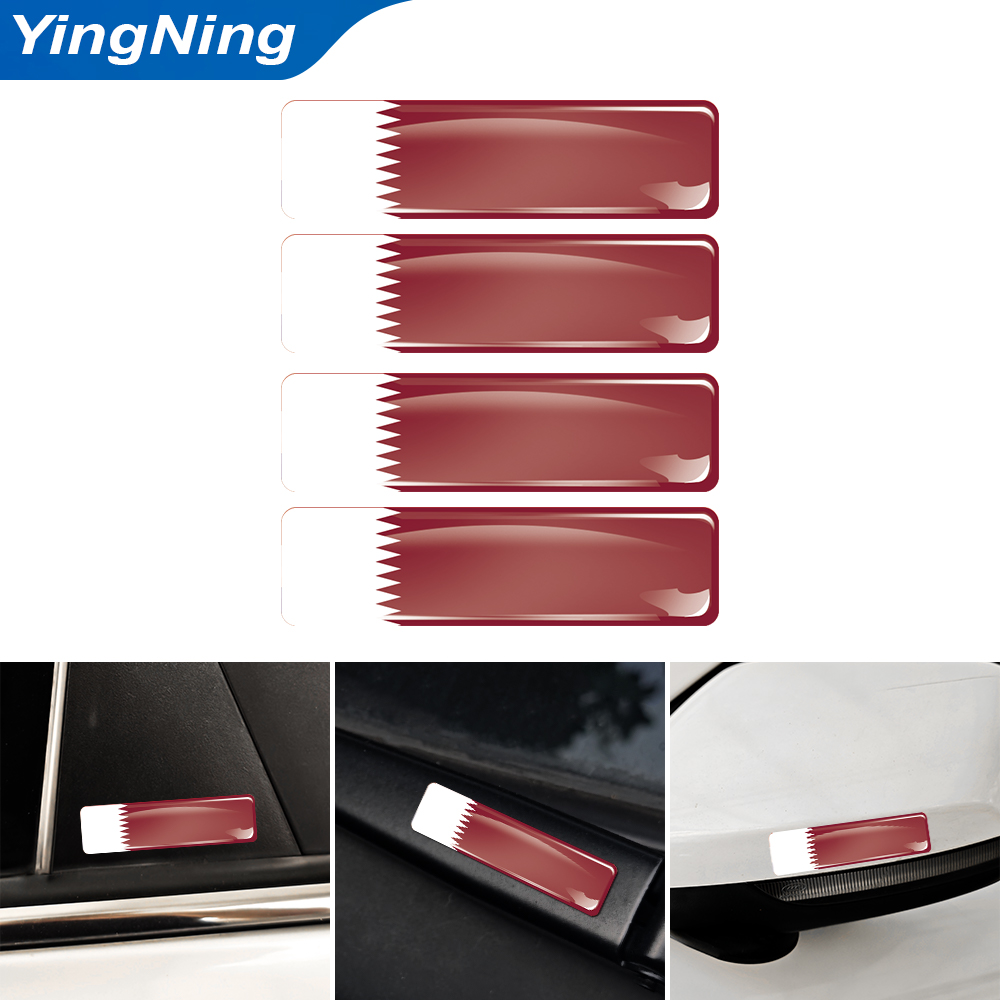 4PCS Qatar Flag Sticker Vinyl  - огляд і ціна Car Accessories Qatar