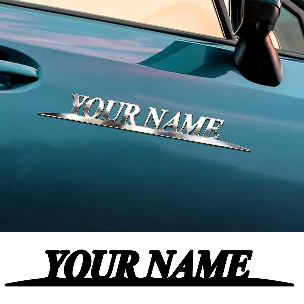 Metal Trendy YOUR NAME Sticker - огляд і ціна Car Accessories Rear