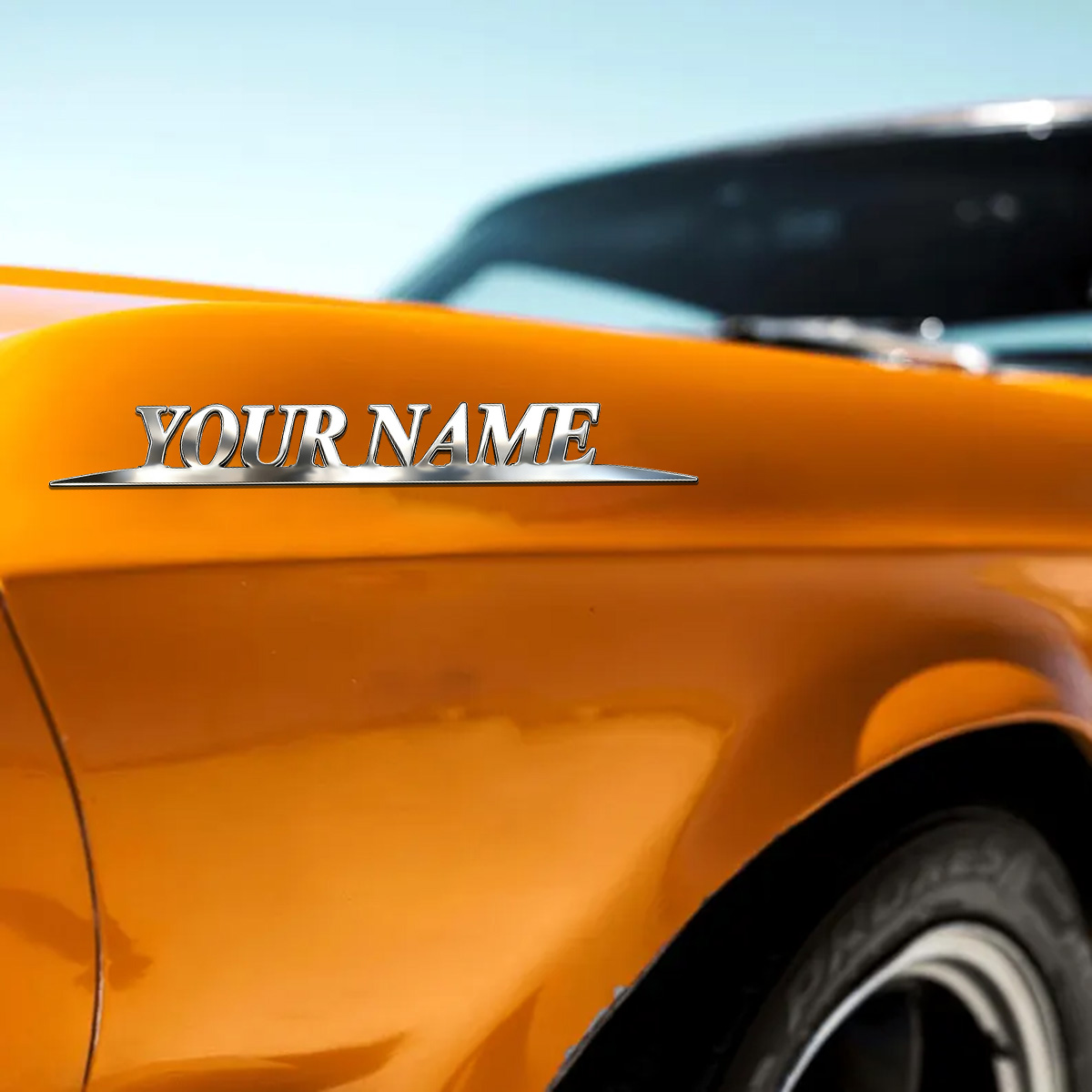 Metal Trendy YOUR NAME Sticker - огляд і ціна Car Accessories Rear