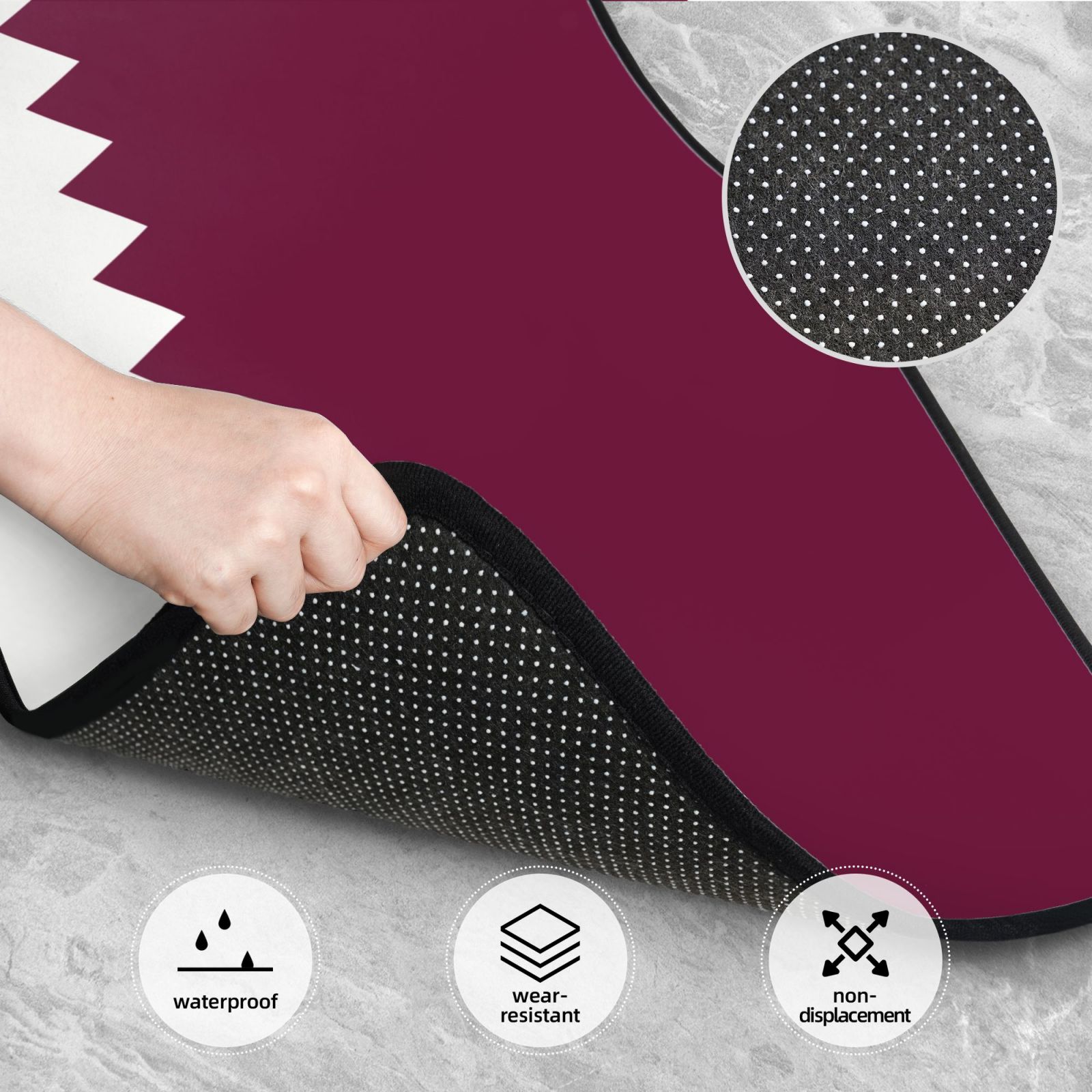 Flag of Qatar Pattern Car Floo - огляд і ціна Car Accessories Qatar